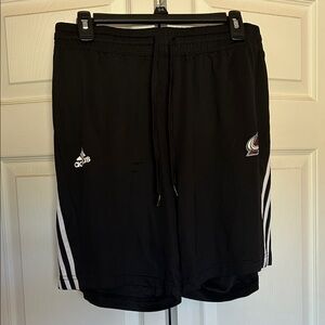 Men’s Adidas 3-Stripes Team Issued Colorado Avalanche Athletic Shorts - Black